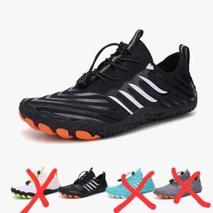 NWT Unisex Black & White Grounded Footwear Water Shoes Size W 13.5 Or M 12